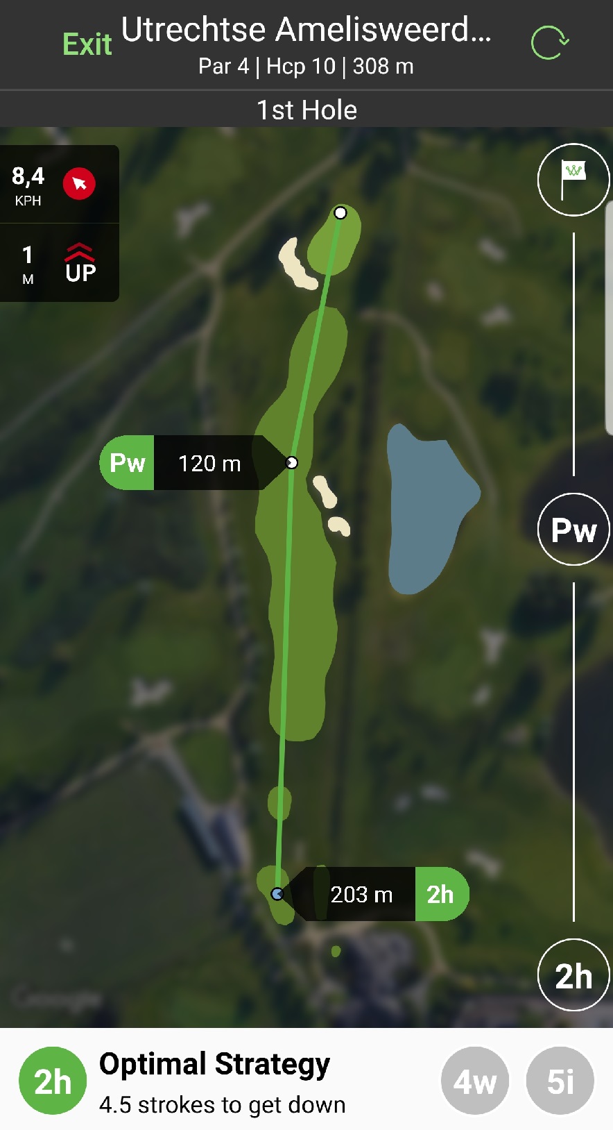 Arccos Caddie geeft advies op de golfbaan