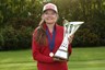 Daphne van Houten of the Netherlands pictured with the Women's G4D trophy during day three of the G4D Open at Woburn Golf Club on May 17, 2024 in Woburn, England. (Photo by Matthew Lewis/R&A/R&A via Getty Images)