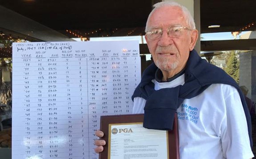 Bob Roth speelde 10.000 golfronden