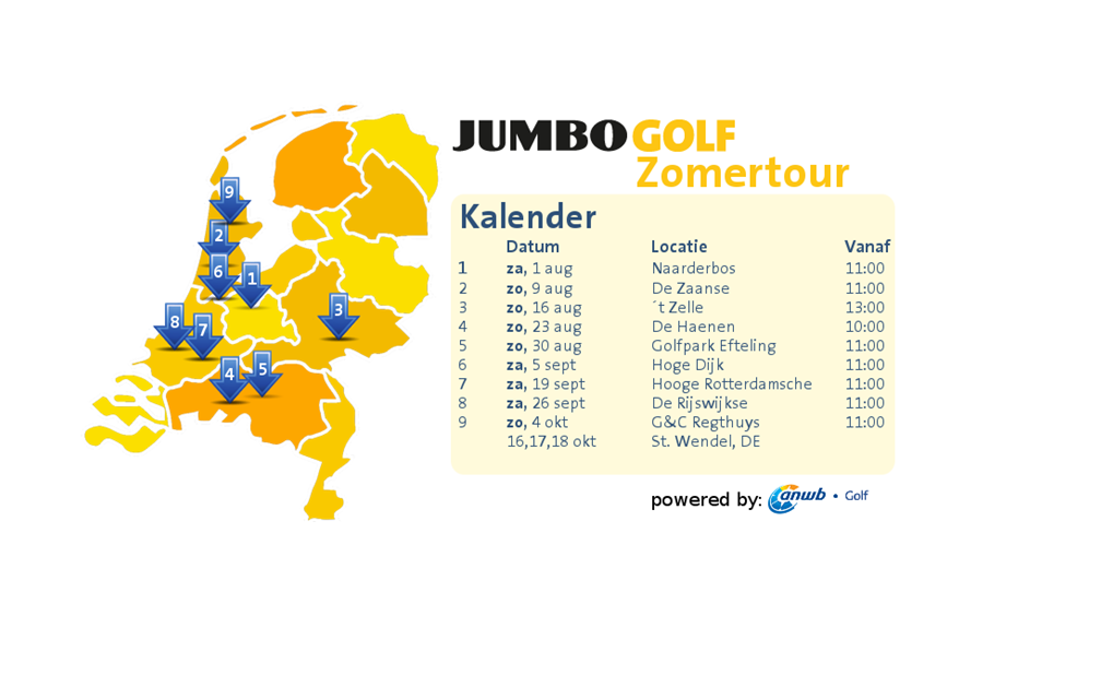 Jumbo 18 Holes Zomertour • Golf.nl