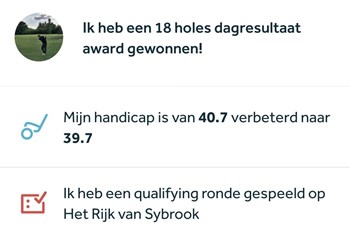 Roy behaalt zijn handicapdoel voor 2025