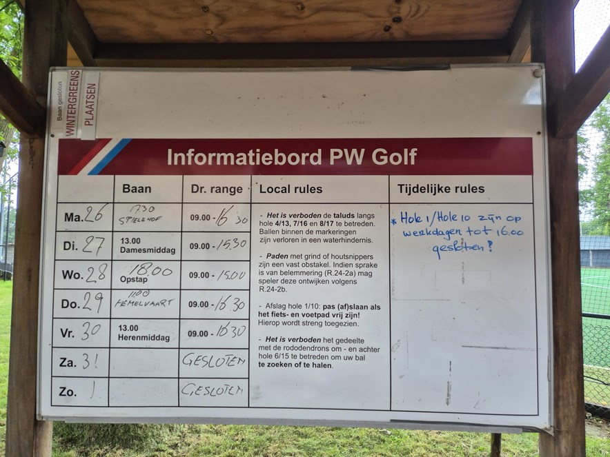 Tijdelijke regels PW