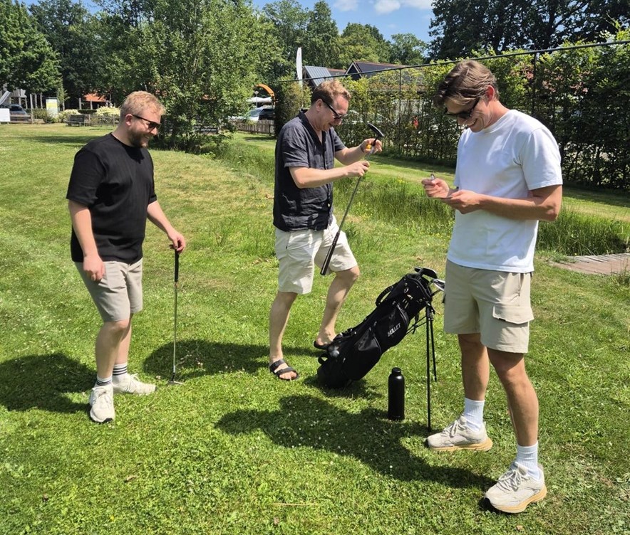 Shortgolf Twente met Bas, Bas en Nick