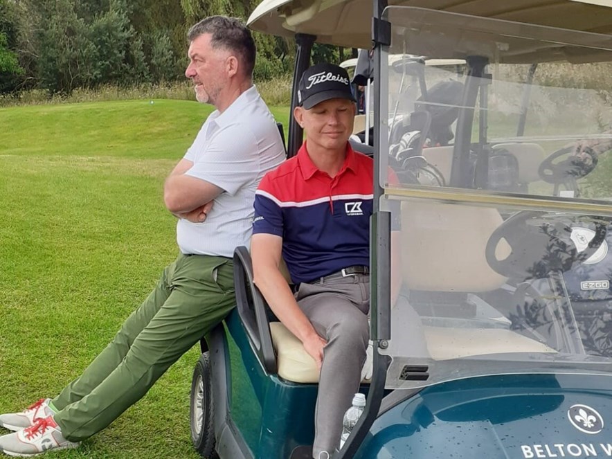 Adrian Morley en Ronald Boef