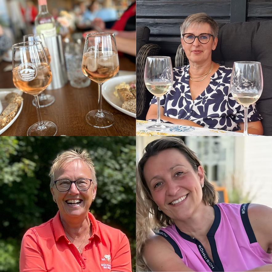 Dames van de Strijensche - met de klok mee de rose met ijs, Sandra, Christine, Sanja