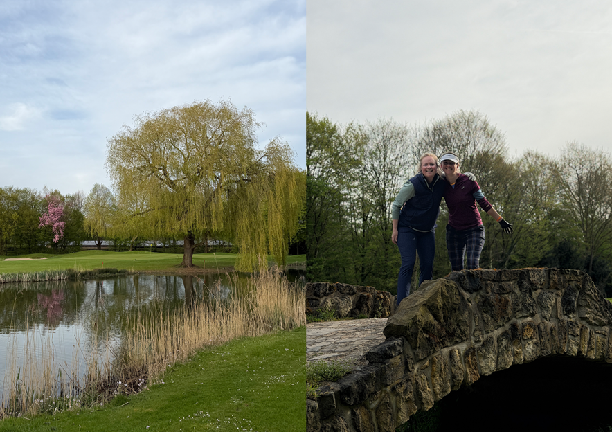 2 foto's golfbaan Hoenshuis in Limburg