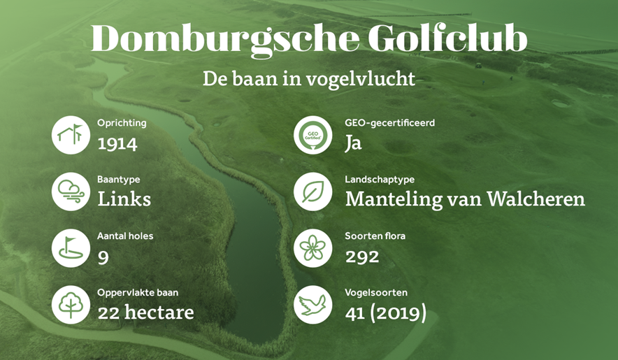 Domburgsche Golfclub - De baan in vogelvlucht