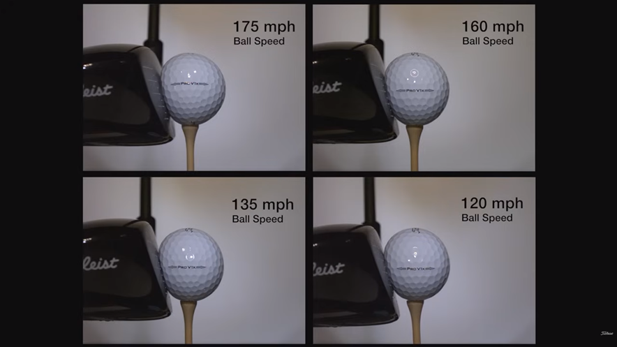 Titleist slow motion compressie golfbal