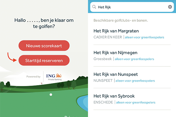 Starttijden Het Rijk app GOLFNL