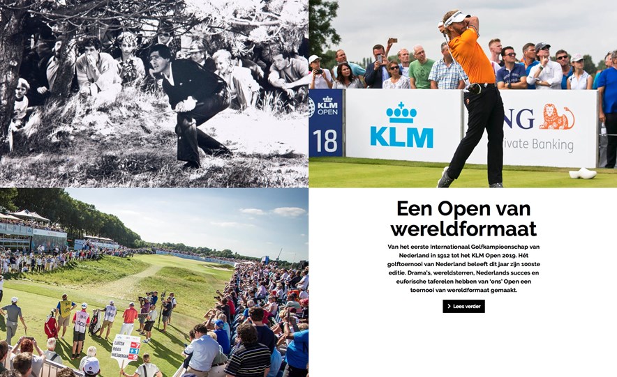 Cover online special KLM Open 100 jaar