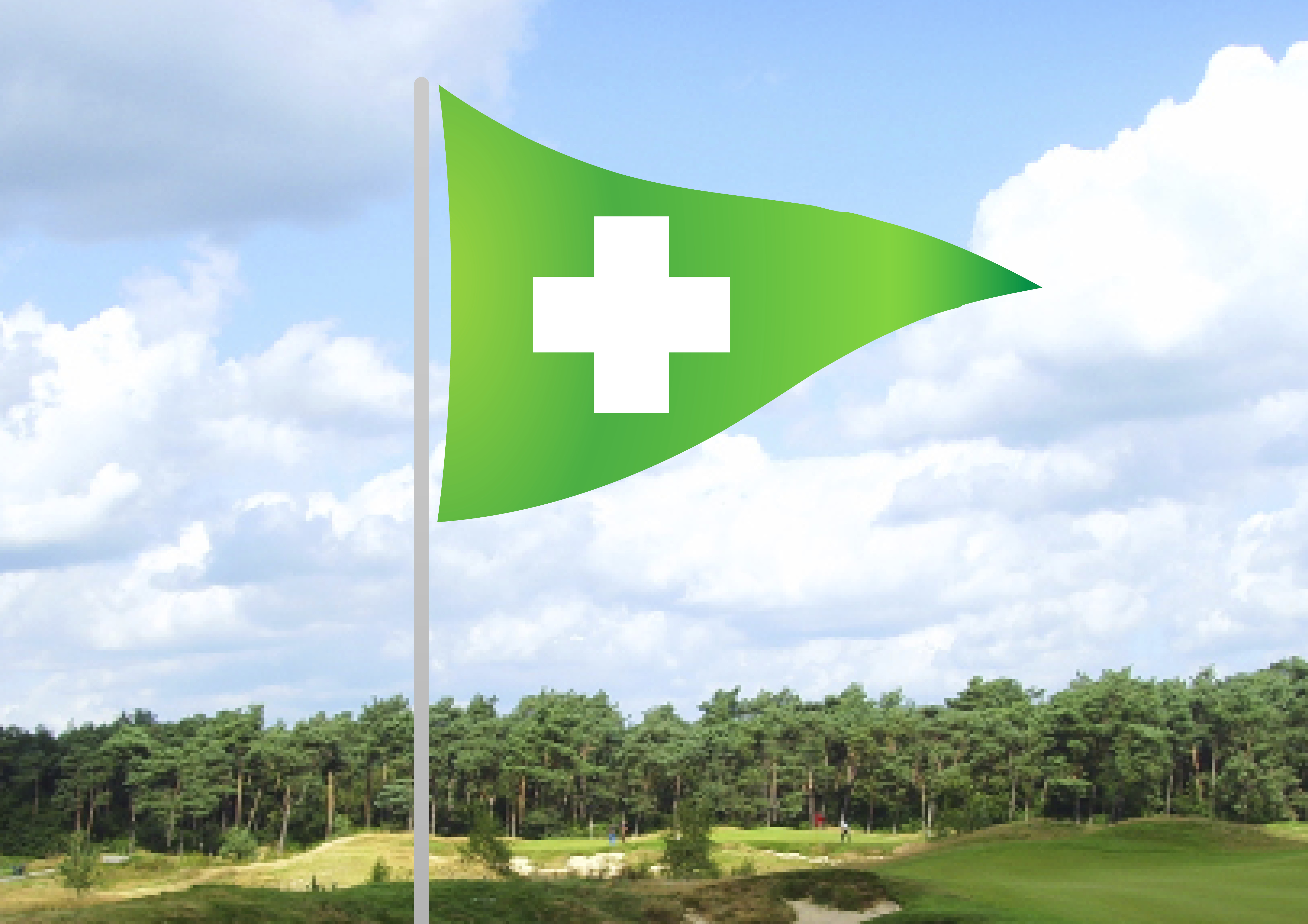 Holevlag met medisch kruis