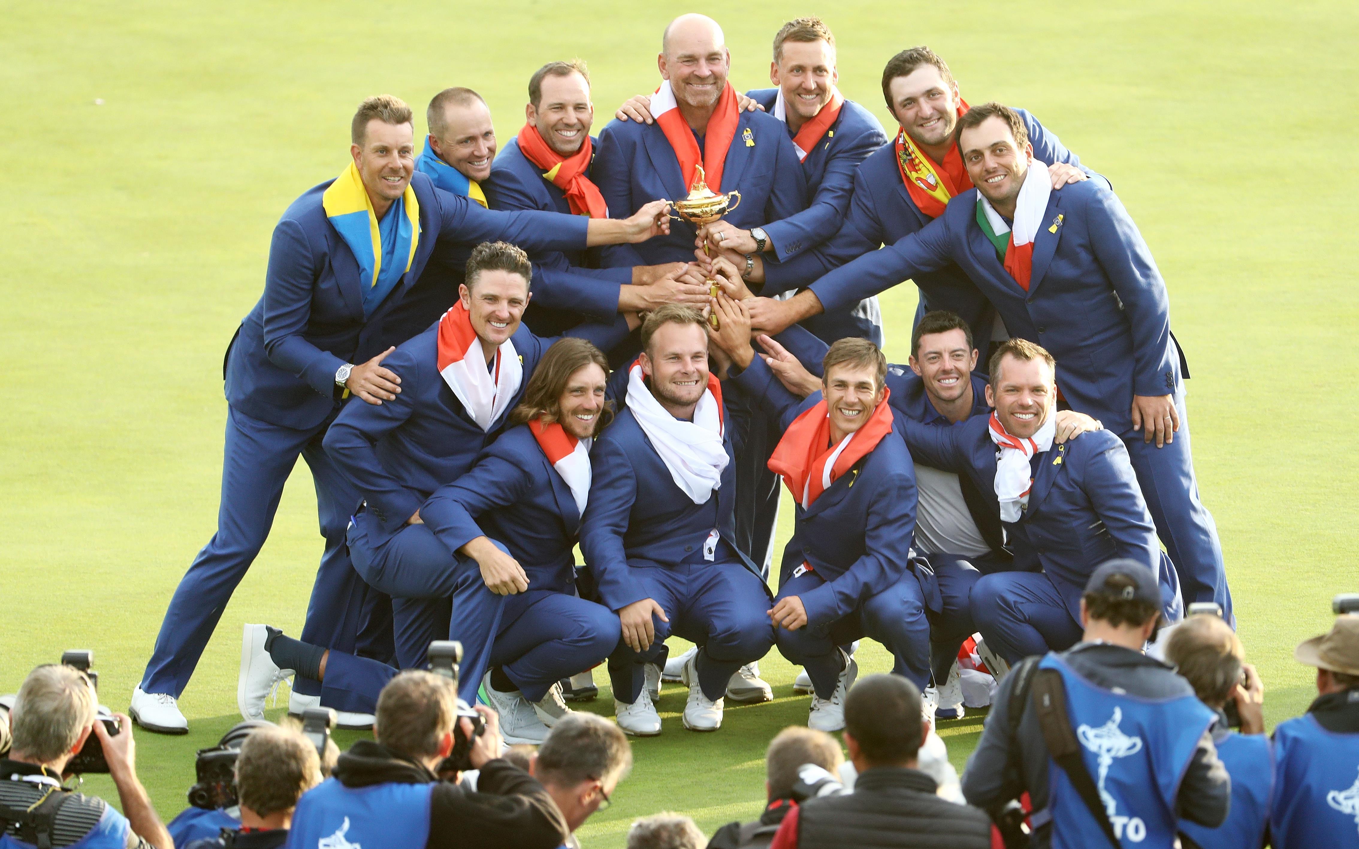 Het Europese Ryder Cup-team wint de Ryder Cup in 2018