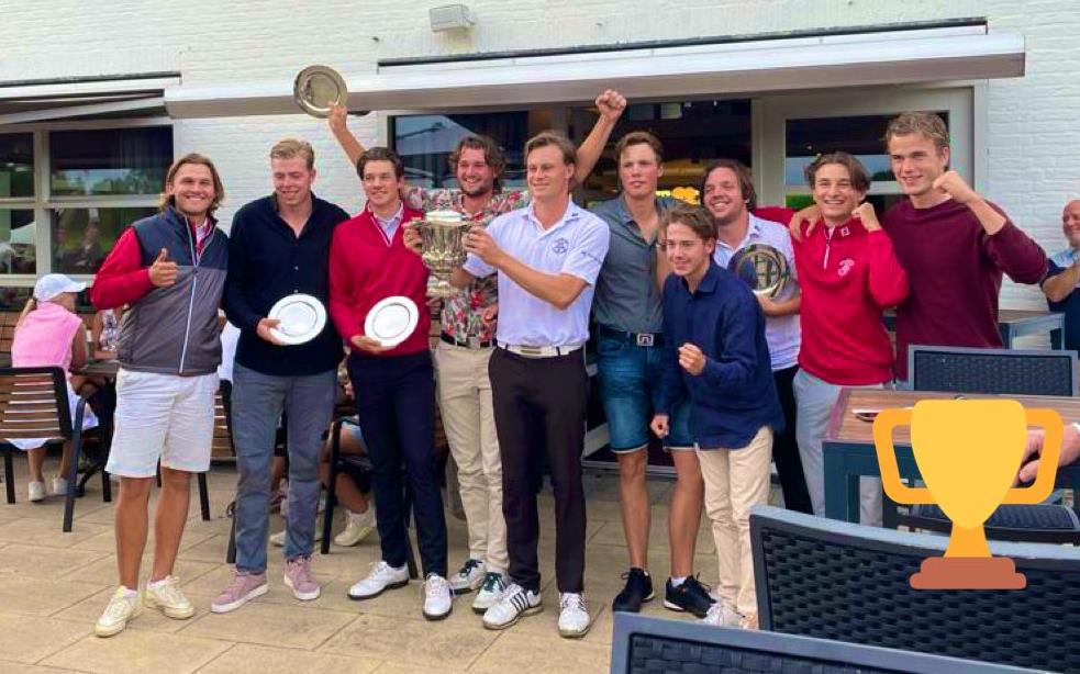 De golfers van de Rosendaelsche Golfclub zijn landskampioen geworden van 2021