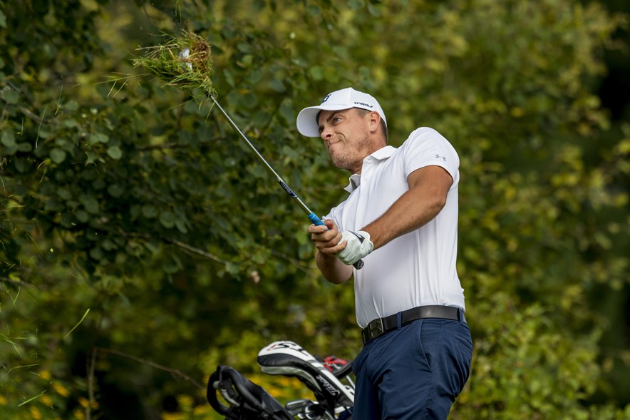 De Nederlandse topgolfer Sven Maurits tijdens een toernooi van de Pro Golf Tour