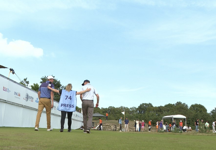 Podje Golf op Beat The Pro tijdens Dutch Open