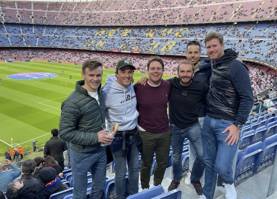 Nederlandse golfers in Nou Camp Barcelona