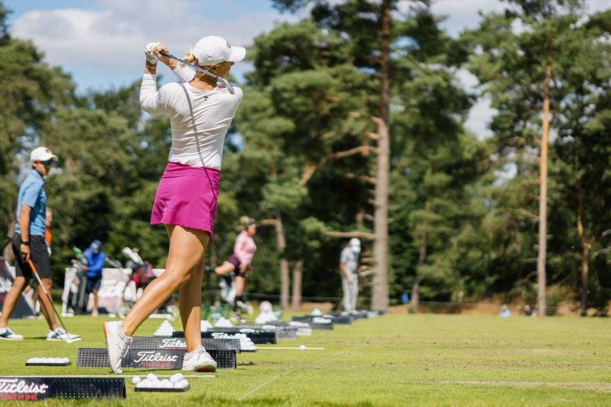 Anna Nordqvist op de driving range