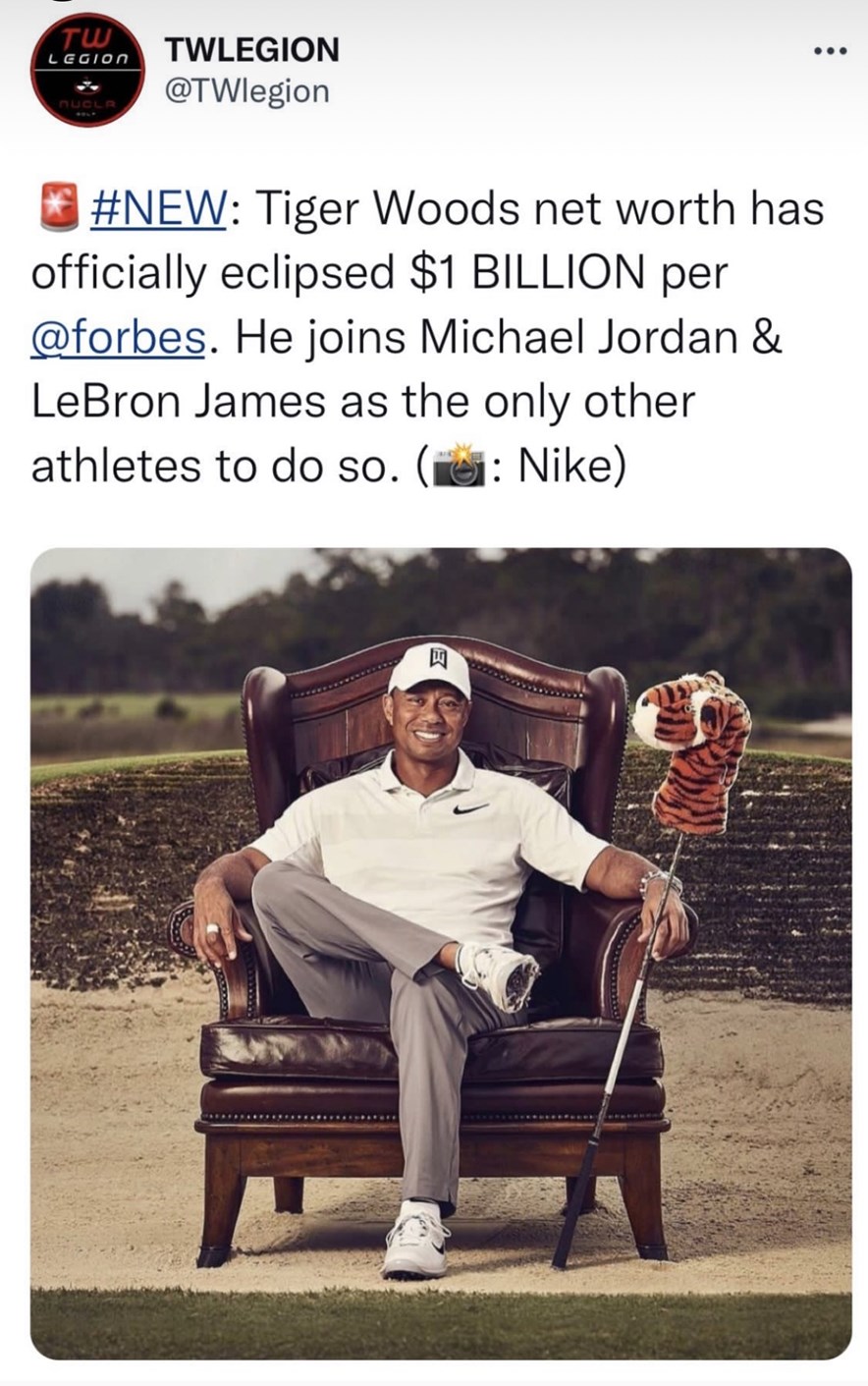 Tiger Woods biljonair