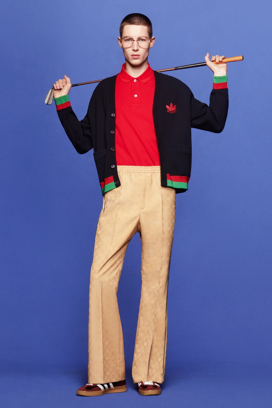 Gucci adidas op de golfbaan