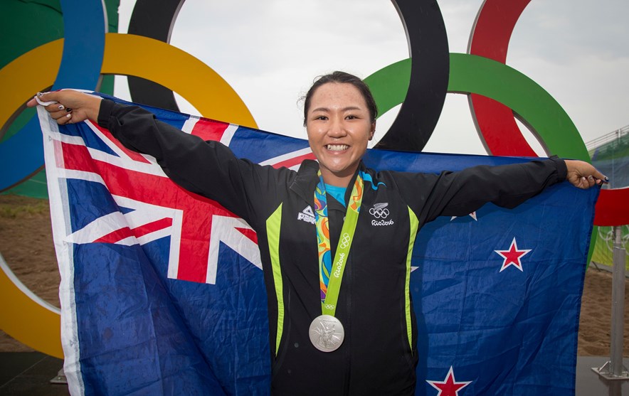 De Nieuw-Zeelandse topgolfster Lydia Ko wint zilver op de Olympische Spelen van 2016 in Rio de Janeiro
