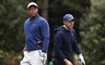 De topgolfers Tiger Woods en Rory McIlroy bij The Masters in Augusta 2023