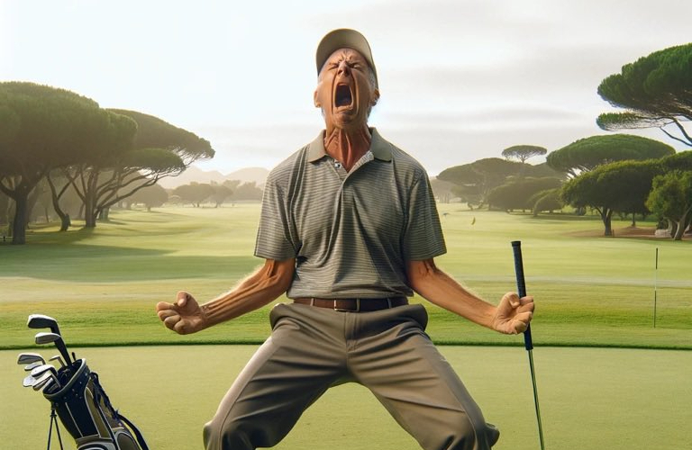 Gefrustreerde golfer