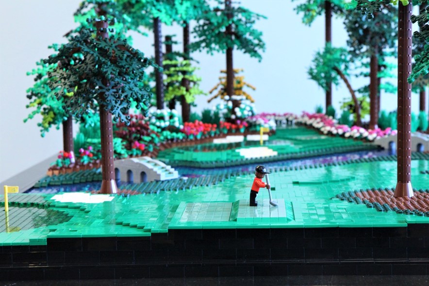 Hole 12 van Augusta National nagebouwd met LEGO