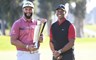 De topgolfers Jon Rahm en Tiger Woods bij het Genesis Invitational op de PGA Tour in 2023