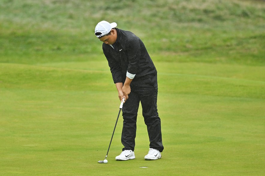 Tom Kim tijdens The Open op Royal Liverpool