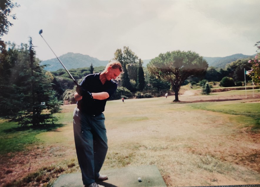 Bob Postmus op de golfbaan