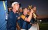 De golfers van Team Europe vieren feest na het winnen van de Ryder Cup in Rome