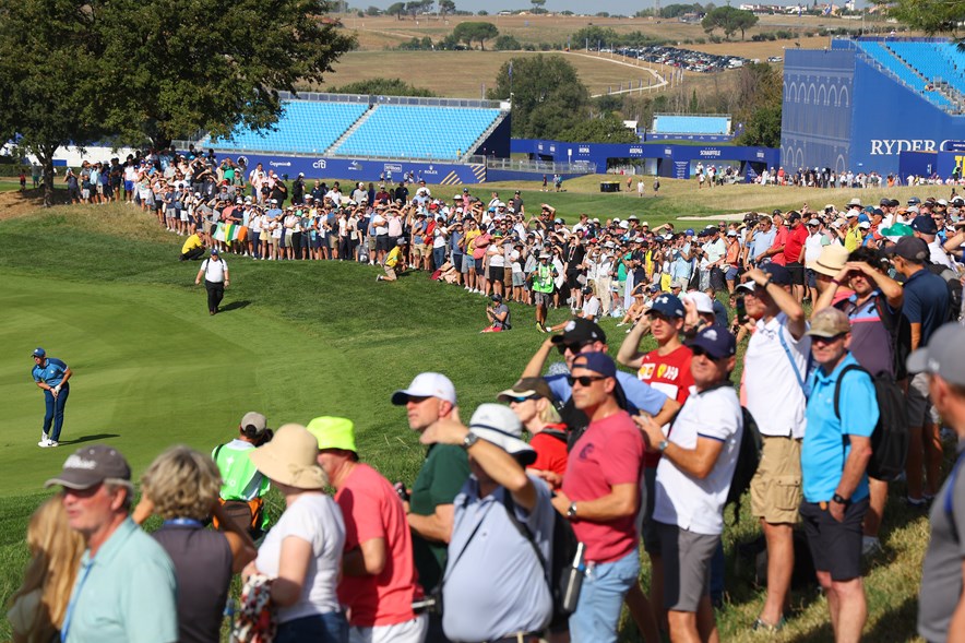 Rory McIlroy op Marco Simone tijdens Ryder Cup week