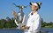 De Amerikaanse topgolfster Nelly Korda wint The Chevron Championship, een major in 2024 op de LPGA