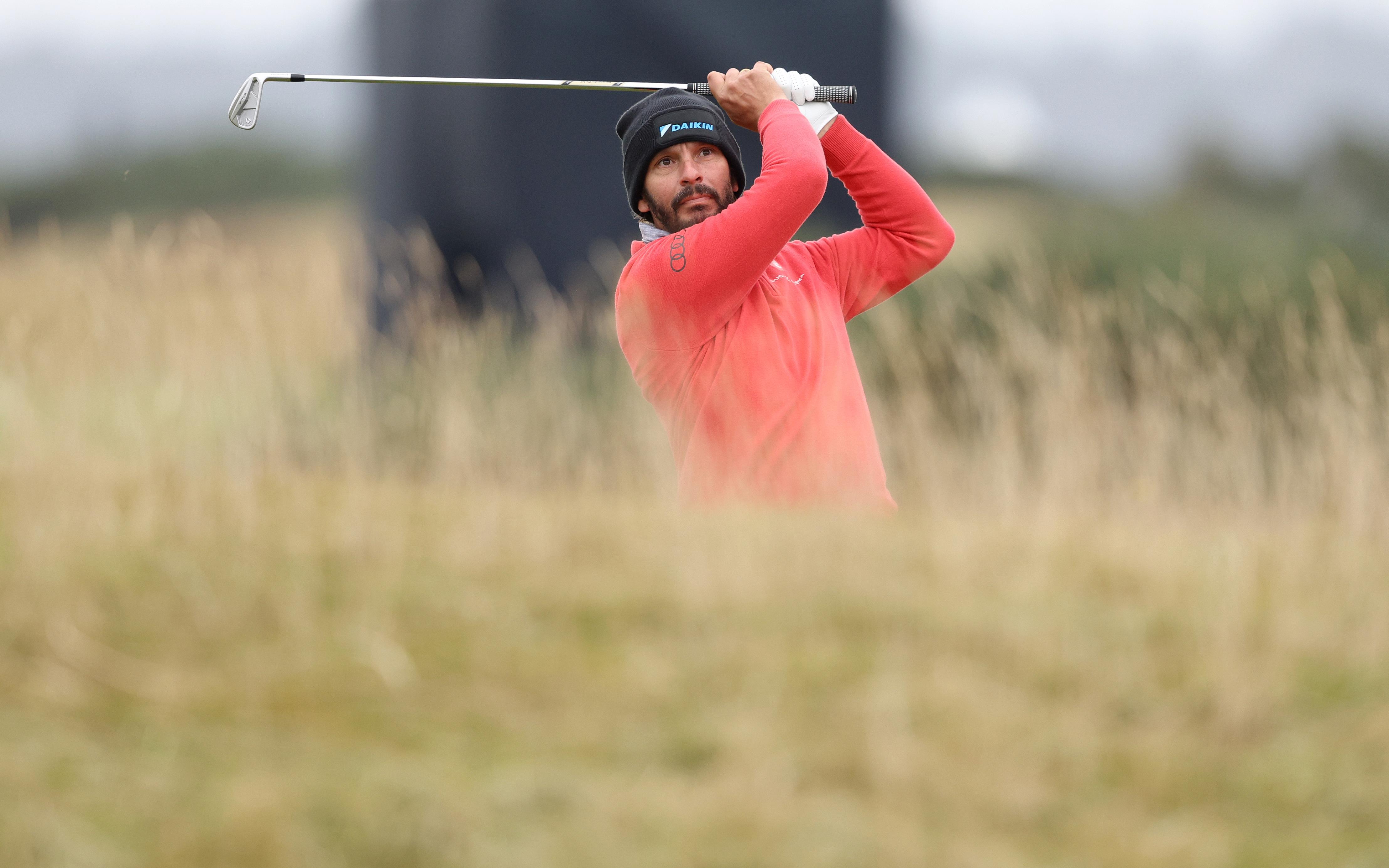 De Nederlandse topgolfer Joost Luiten tijdens het Alfred Dunhill Links Championship van 2024 op de Old Course