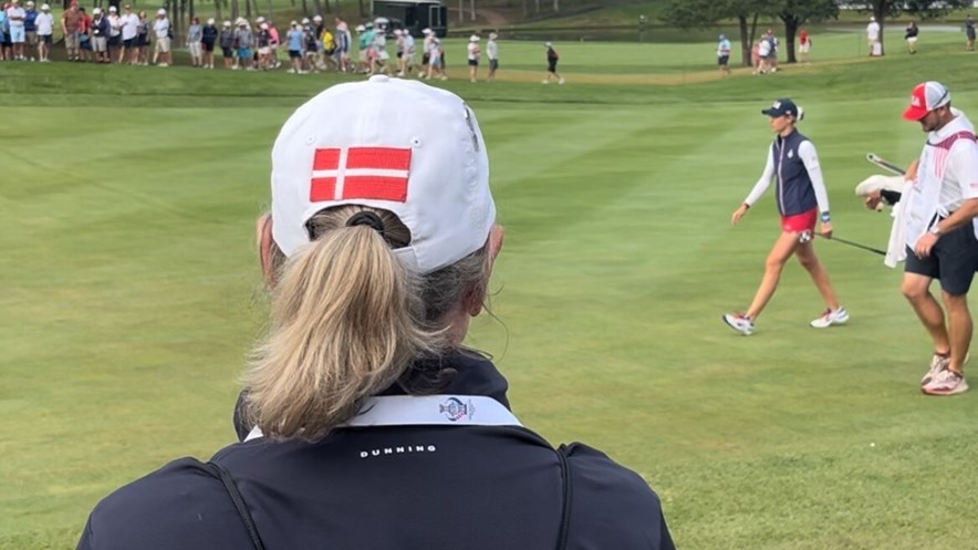 Bibbi Bryld Rasmussen met Nelly Korda op de Solheim Cup
