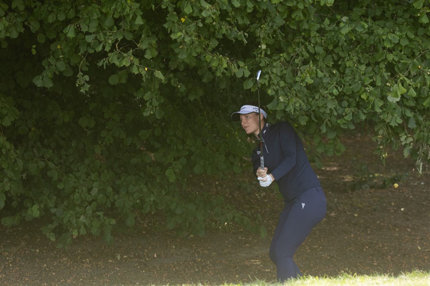 De Nederlandse topgolfster Anne van Dam in het PIF London Championship op de Ladies European Tour