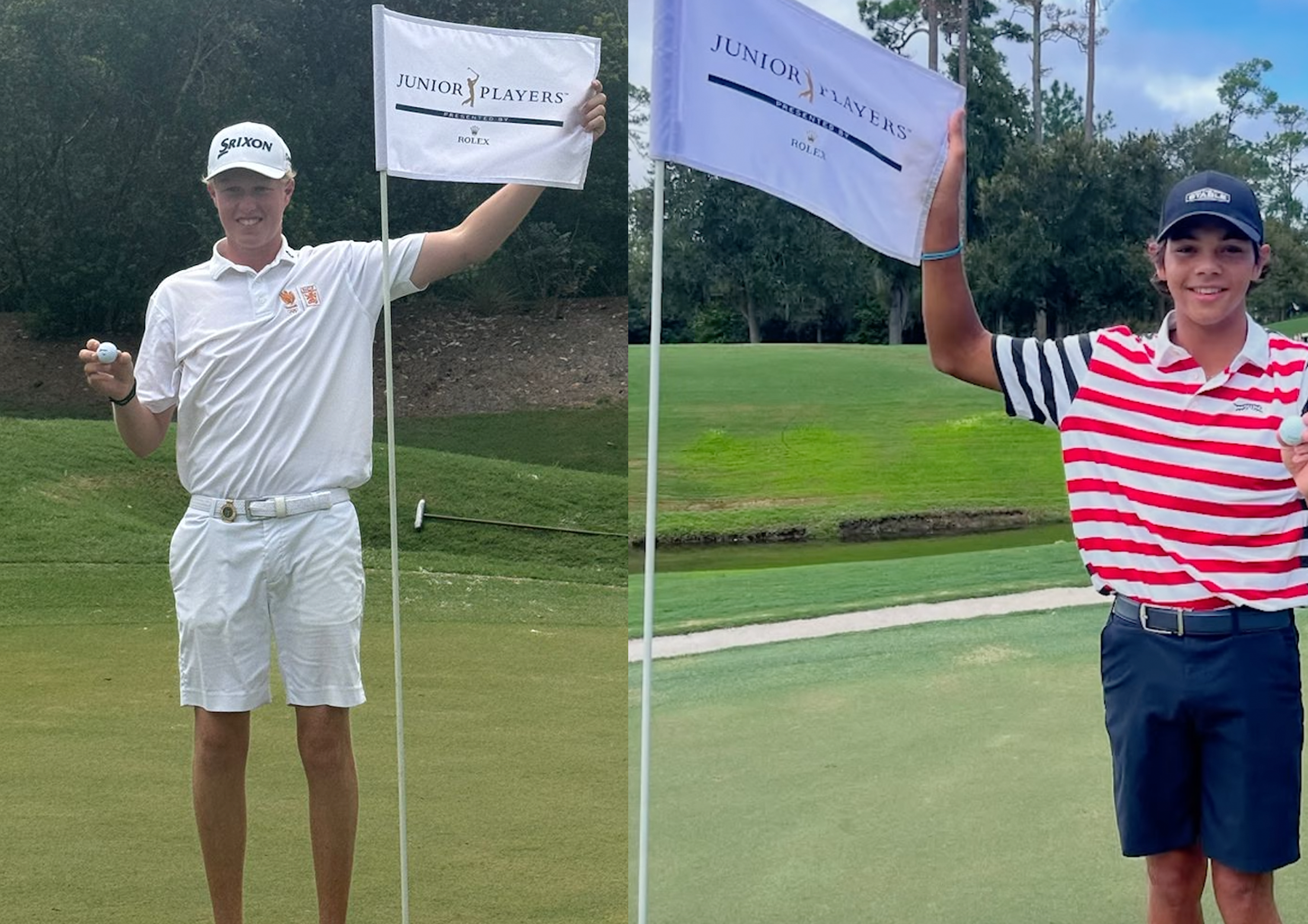 Guus Lafeber en Charlie Woods maken een hole-in-one in het Junior Players Championship