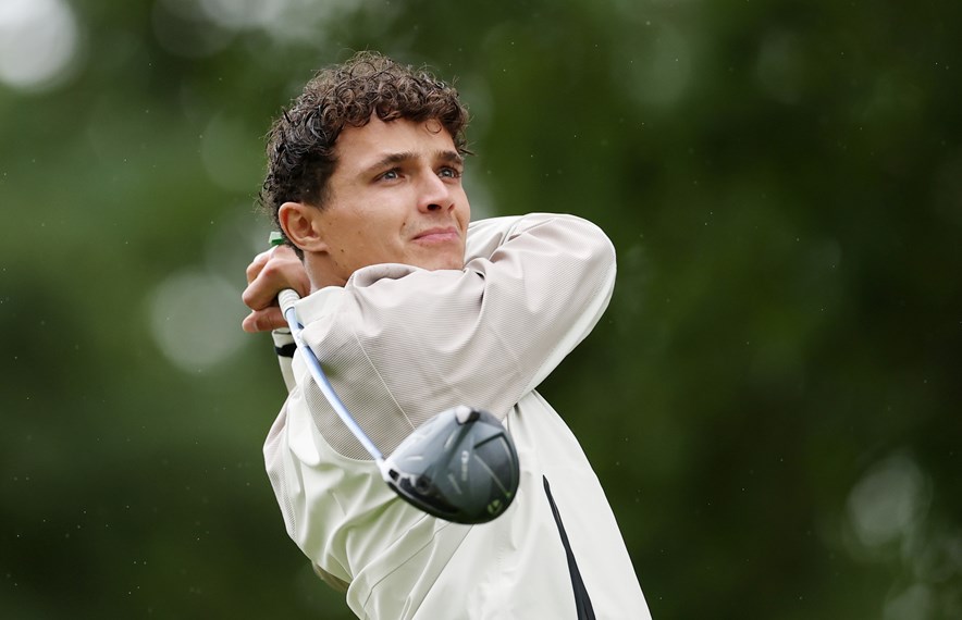 Lando Norris Wereldkampioen F1 - is full time amateurgolfer en part-time coureur