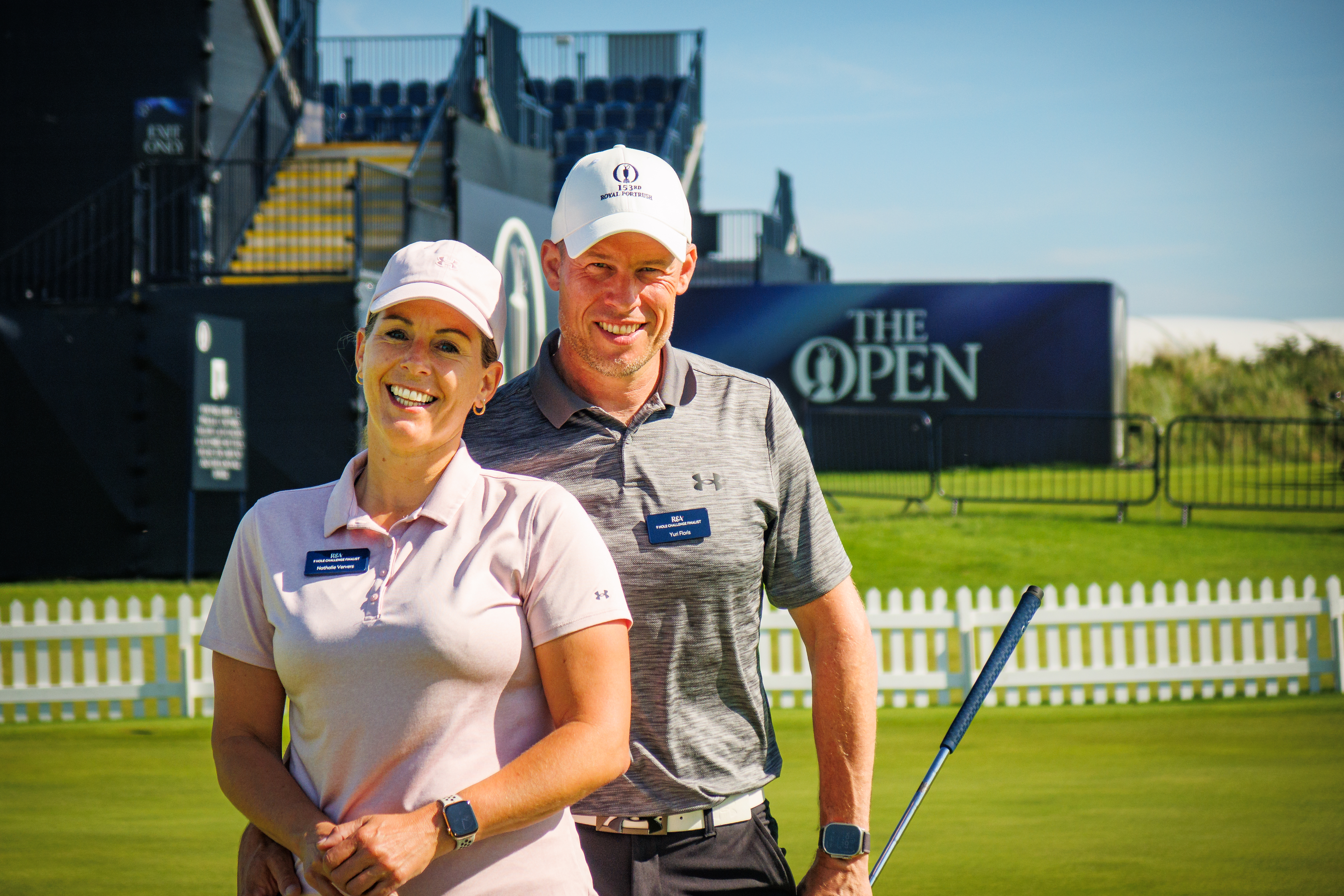 Nathalie en Yuri wonnen een reis naar Royal Portrush