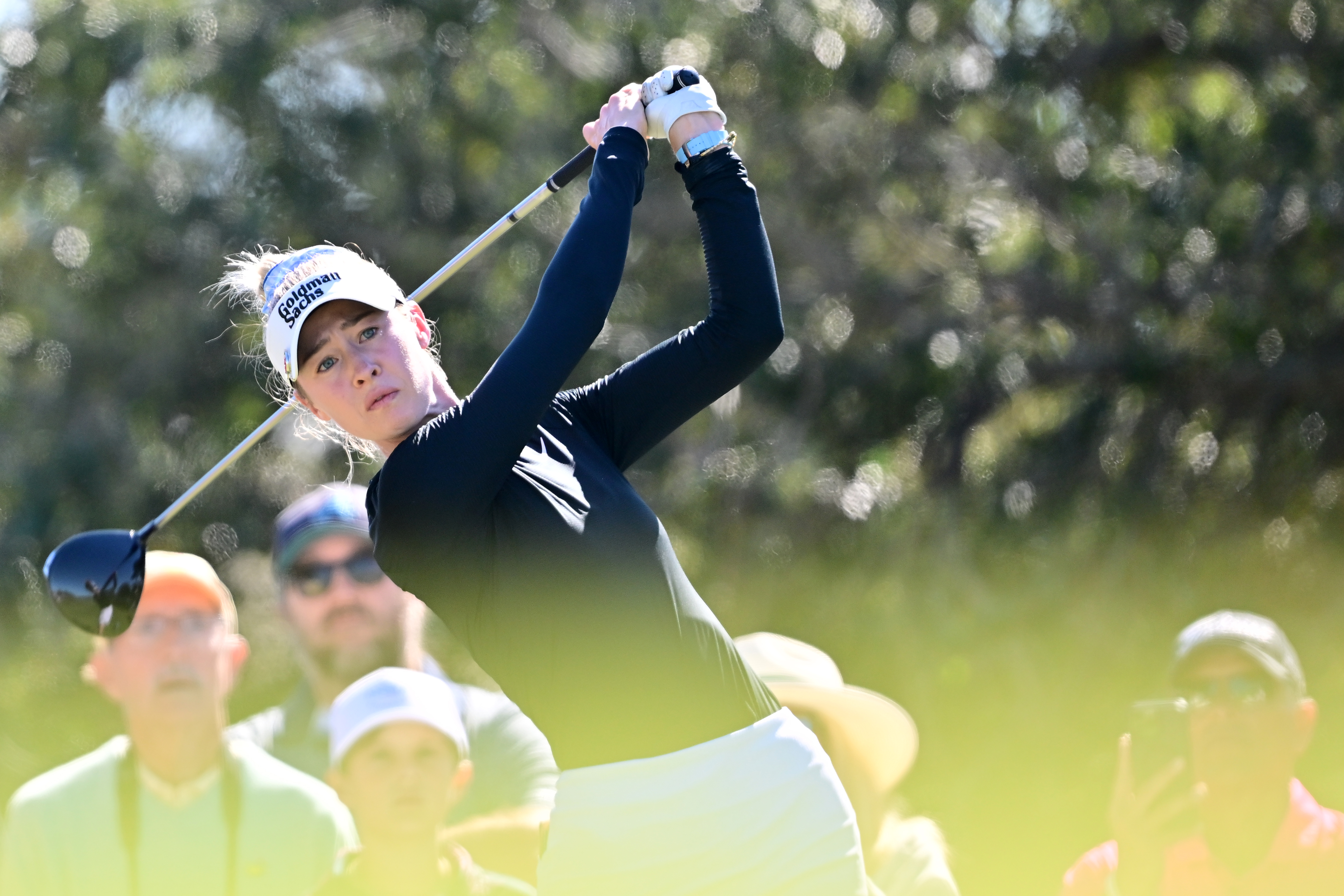 De Amerikaanse topgolfster Nelly Korda in actie tijdens The ANNIKA op de LPGA in 2025