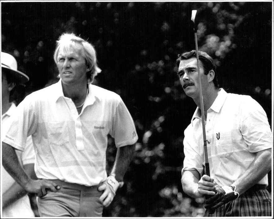 Nigel Mansell met Greg Norman