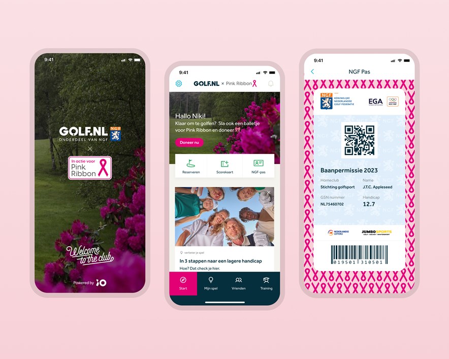 Voorbeeld Pink Ribbon per oktober kleurt GOLF.NL een maand roze