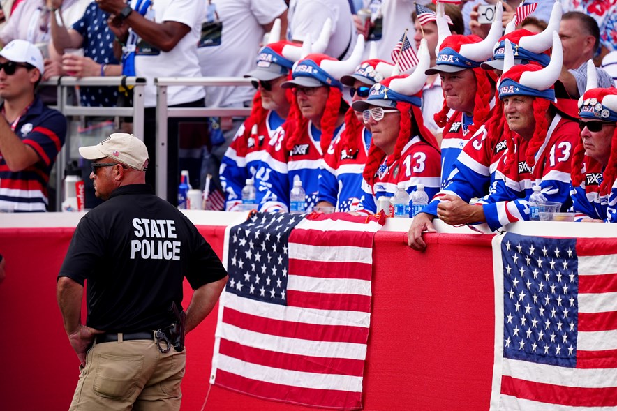 Fans van Team USA op de Ryder Cup