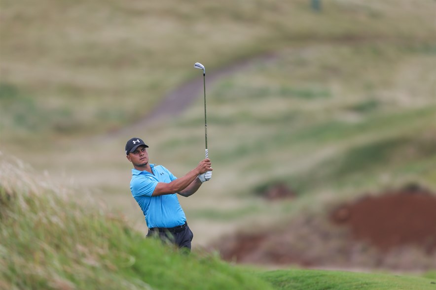 De Nederlandse topgolfer Mike Toorop in het Mauritius Open op de DP World Tour in 2025