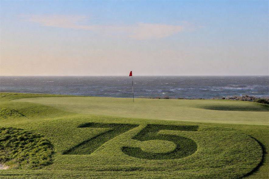 Pebble Beach met gemaaid gras - 75 jaar LPGA