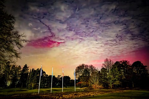 Noorderlicht op de Rosendaelsche Golfclub 