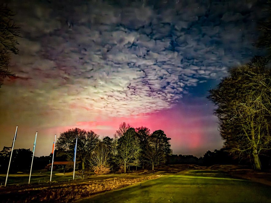 Noorderlicht op de Rosendaelsche golfclub