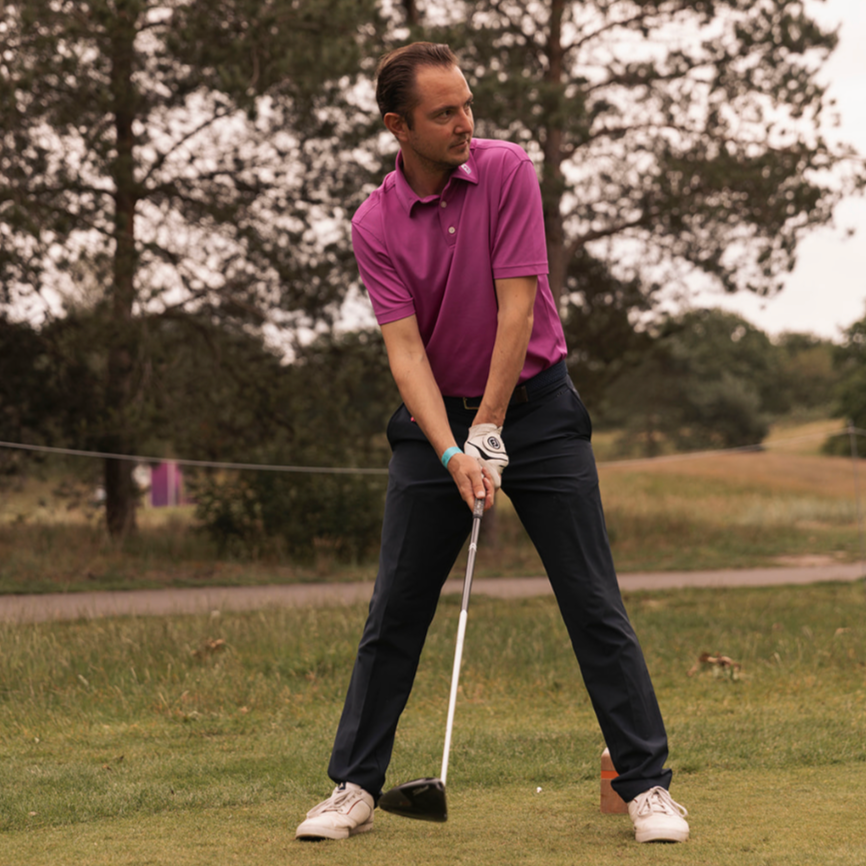 Stef op de tee pro-am Dutch Ladies Open