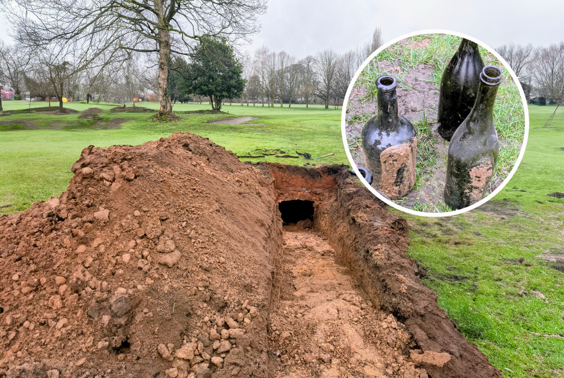 Eeuwenoude wijnkelder opgedoken onder golfbaan in Manchester