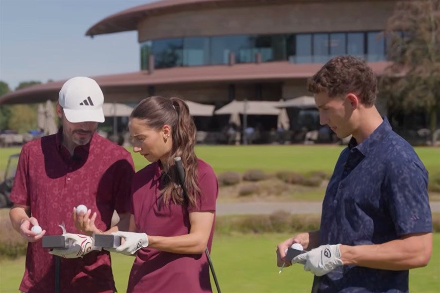 De familie van Bommel op de golfbaan